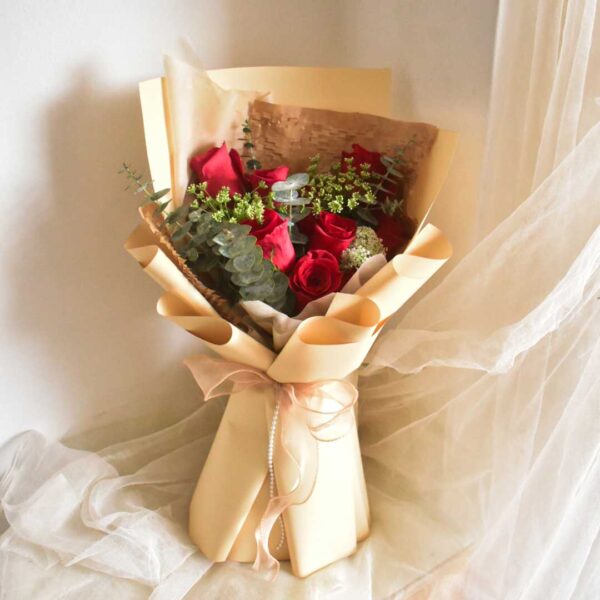 Red swan bouquet - Imagen 3