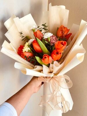 tulipnan Orange Tulip Bouquet