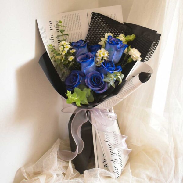 Blue swan bouquet - Imagen 2