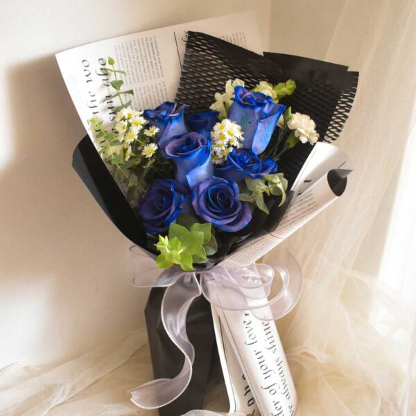 Blue swan bouquet - Imagen 4