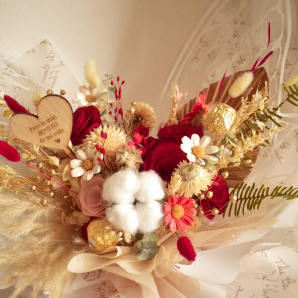 Fly dried red bouquet - Imagen 5