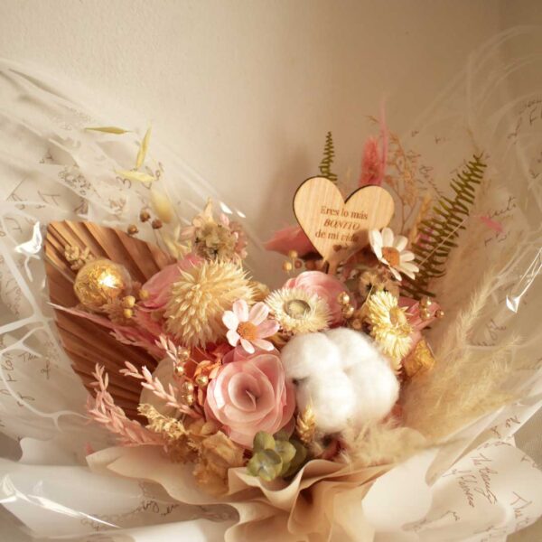 Fly dried pink bouquet - Imagen 5