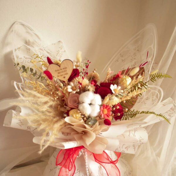 Fly dried red bouquet - Imagen 2