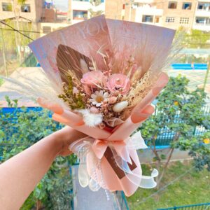 Bouquet dried premium pink