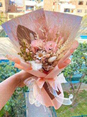 fdzhdzdhdz Bouquet dried premium pink